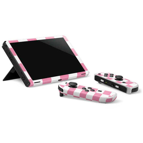 Cartoon Network Powerpuff Girls Checkered Nintendo Switch OLED (2021) Skin