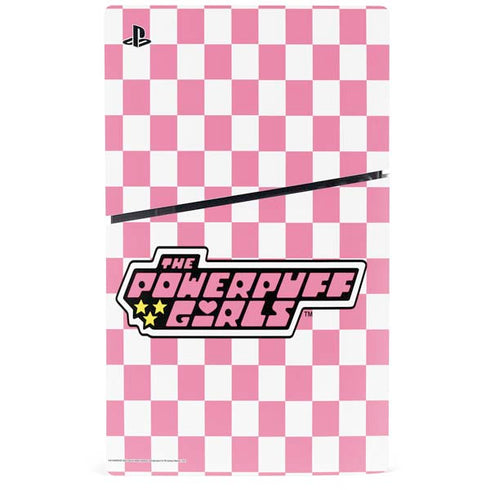 Cartoon Network Powerpuff Girls Checkered PS5 Slim Disk Console Skin
