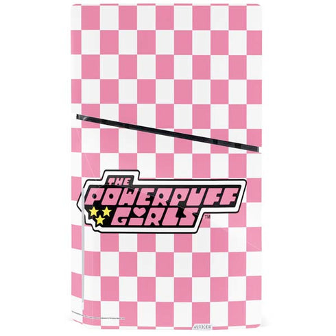 Cartoon Network Powerpuff Girls Checkered PS5 Slim Disk Console Skin