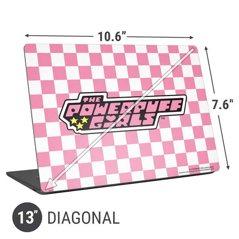 Cartoon Network Powerpuff Girls Checkered Universal Laptop 13in (10.6 x 7.6in) Skin