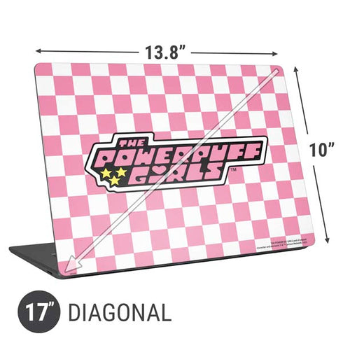 Cartoon Network Powerpuff Girls Checkered Universal Laptop 17in (13.8 x 10in) Skin
