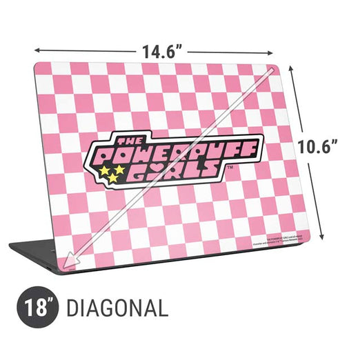 Cartoon Network Powerpuff Girls Checkered Universal Laptop 18in (14.6 x 10.6in) Skin