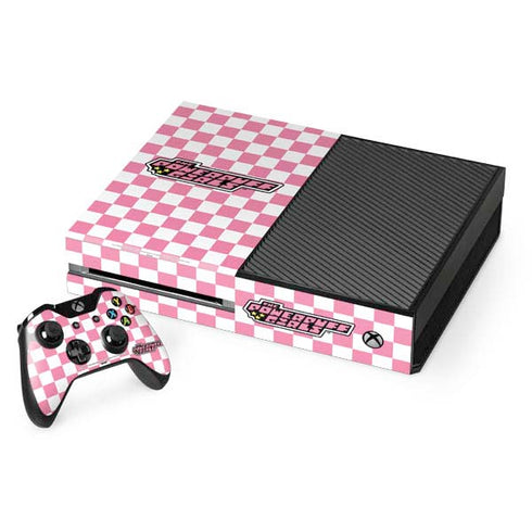 Cartoon Network Powerpuff Girls Checkered Xbox One Console and Controller Bundle Skin