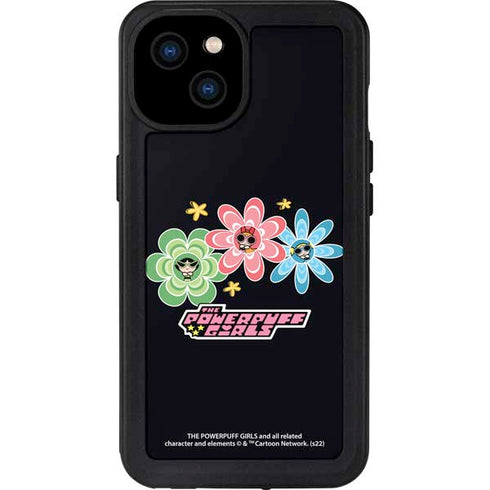Cartoon Network Powerpuff Girls Flowers iPhone 15 Plus Waterproof Case