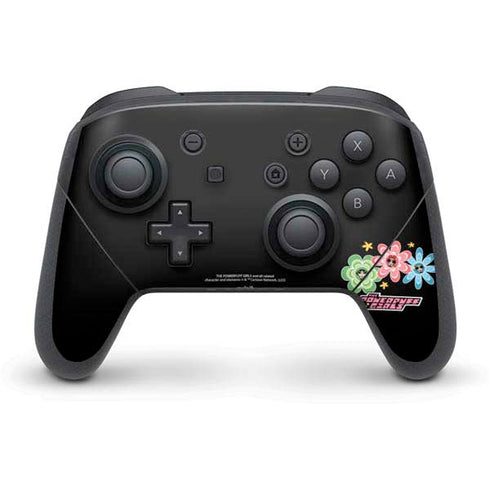 Cartoon Network Powerpuff Girls Flowers Nintendo Switch Pro Controller Skin