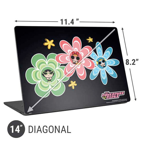 Cartoon Network Powerpuff Girls Flowers Universal Laptop 14in (11.4 x 8.2in) Skin
