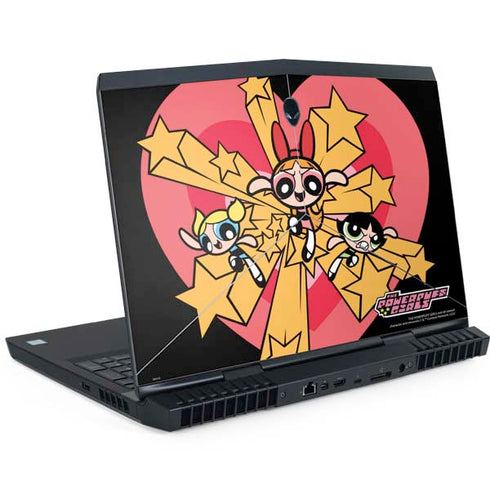 Cartoon Network Powerpuff Girls Gold Stars Dell Alienware Skin