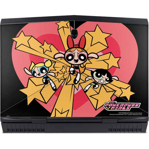 Cartoon Network Powerpuff Girls Gold Stars Dell Alienware Skin