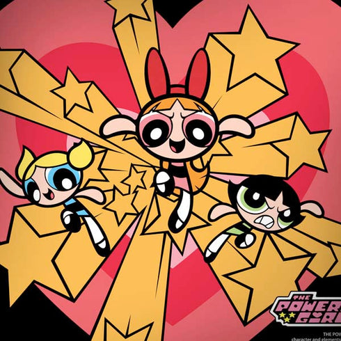 Cartoon Network Powerpuff Girls Gold Stars Dell Alienware Skin
