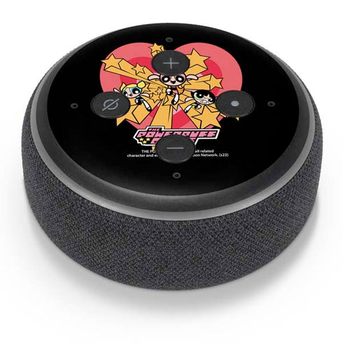 Cartoon Network Powerpuff Girls Gold Stars Amazon Echo Dot Skin