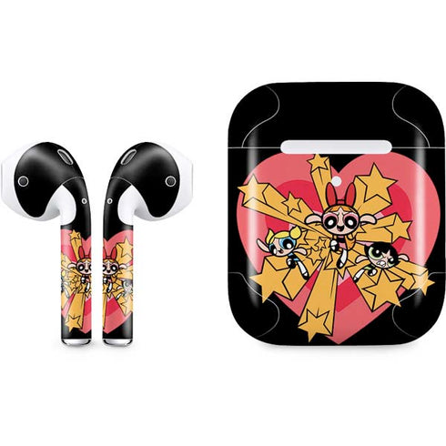 Cartoon Network Powerpuff Girls Gold Stars Apple AirPods 2 Skin