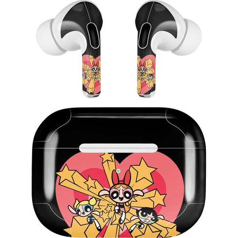 Cartoon Network Powerpuff Girls Gold Stars Apple AirPods Pro Skin