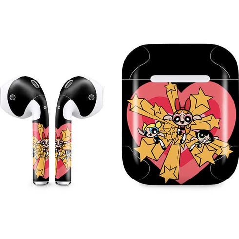 Cartoon Network Powerpuff Girls Gold Stars Apple AirPods Skin