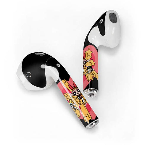 Cartoon Network Powerpuff Girls Gold Stars Apple AirPods Skin