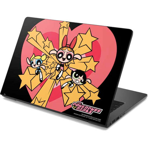 Cartoon Network Powerpuff Girls Gold Stars Dell Chromebook Skin