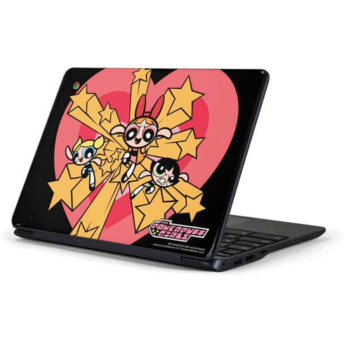 Cartoon Network Powerpuff Girls Gold Stars Samsung Chromebook Skin