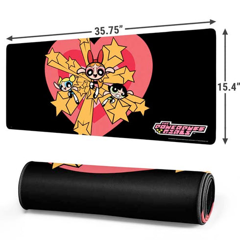 Cartoon Network Powerpuff Girls Gold Stars Gaming Mouse Pad