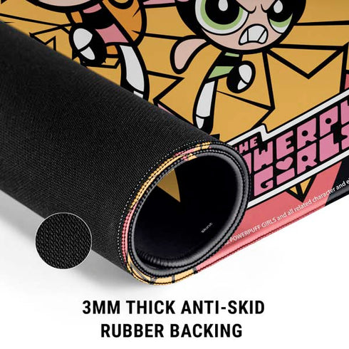 Cartoon Network Powerpuff Girls Gold Stars Gaming Mouse Pad