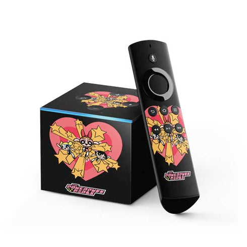 Cartoon Network Powerpuff Girls Gold Stars Fire TV Cube Skin