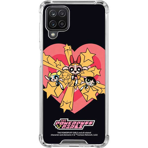 Cartoon Network Powerpuff Girls Gold Stars Galaxy A12 Clear Case