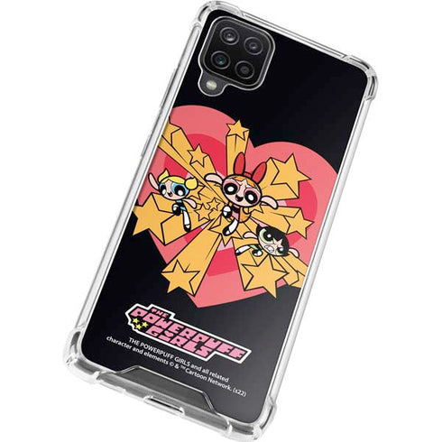 Cartoon Network Powerpuff Girls Gold Stars Galaxy A12 Clear Case