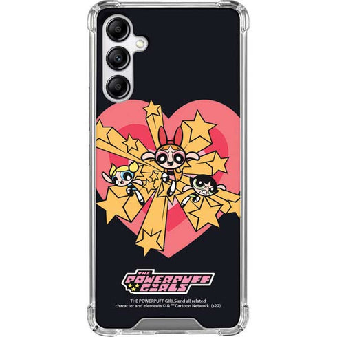 Cartoon Network Powerpuff Girls Gold Stars Galaxy A14 5G Clear Case