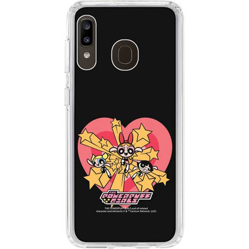 Cartoon Network Powerpuff Girls Gold Stars Galaxy A20 Clear Case