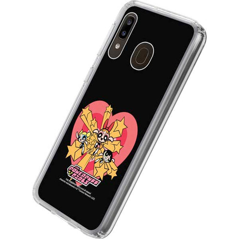 Cartoon Network Powerpuff Girls Gold Stars Galaxy A20 Clear Case