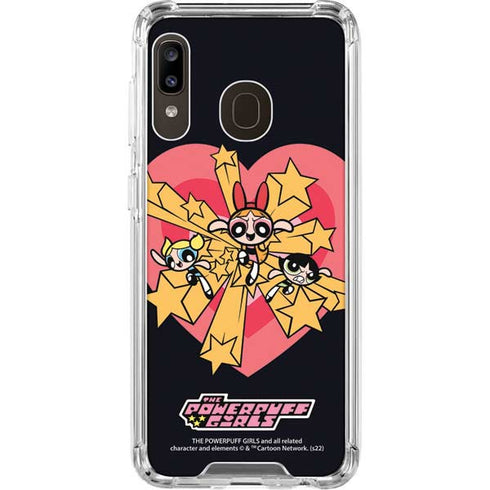 Cartoon Network Powerpuff Girls Gold Stars Galaxy A30 Clear Case
