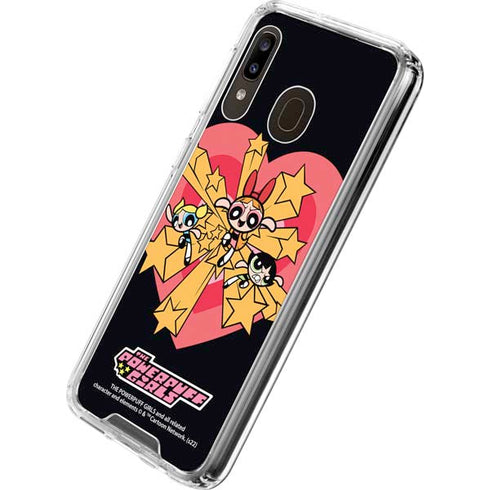 Cartoon Network Powerpuff Girls Gold Stars Galaxy A30 Clear Case