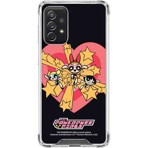 Cartoon Network Powerpuff Girls Gold Stars Galaxy A72 5G Clear Case