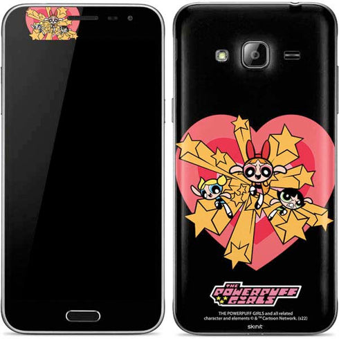 Cartoon Network Powerpuff Girls Gold Stars Galaxy J3 Skin
