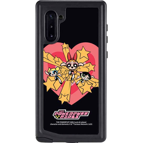 Cartoon Network Powerpuff Girls Gold Stars Galaxy Note 10 Waterproof Case