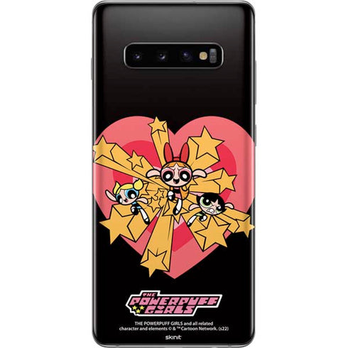 Cartoon Network Powerpuff Girls Gold Stars Galaxy S10 Plus Skin