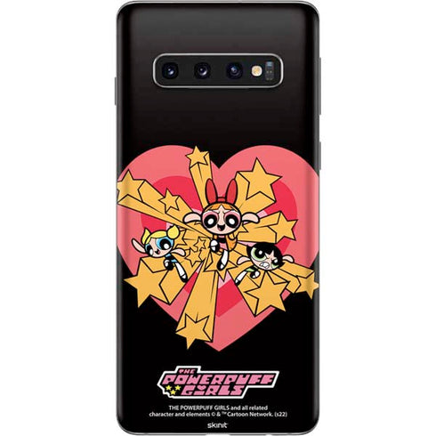 Cartoon Network Powerpuff Girls Gold Stars Galaxy S10 Skin