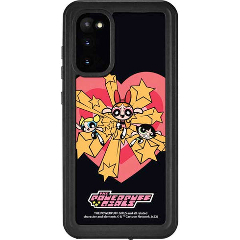 Cartoon Network Powerpuff Girls Gold Stars Galaxy S20 Waterproof Case