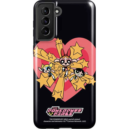Cartoon Network Powerpuff Girls Gold Stars Galaxy S21 Plus 5G Pro Case