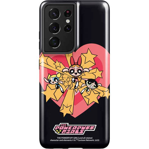 Cartoon Network Powerpuff Girls Gold Stars Galaxy S21 Ultra 5G Pro Case