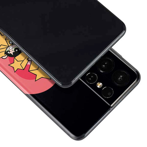 Cartoon Network Powerpuff Girls Gold Stars Galaxy S21 Ultra 5G Skin