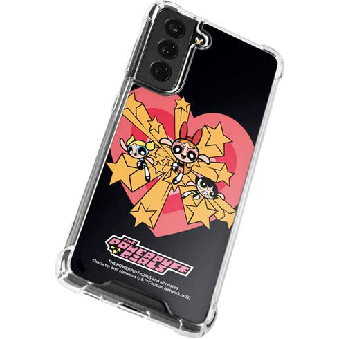 Cartoon Network Powerpuff Girls Gold Stars Galaxy S22 Clear Case