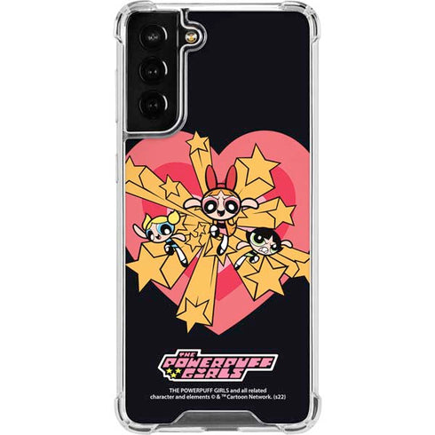 Cartoon Network Powerpuff Girls Gold Stars Galaxy S22 Plus Clear Case