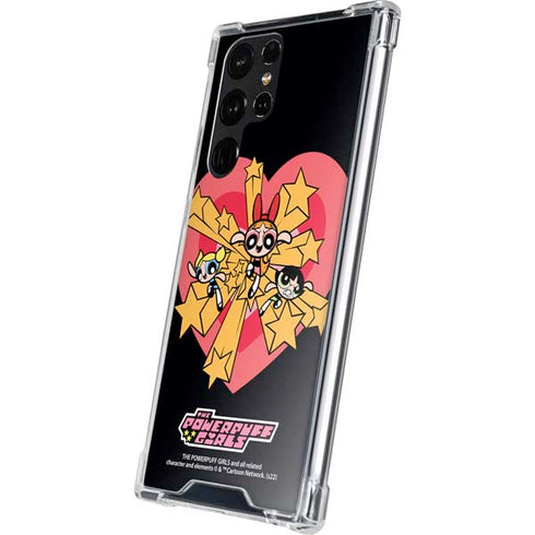 Cartoon Network Powerpuff Girls Gold Stars Galaxy S22 Ultra Clear Case
