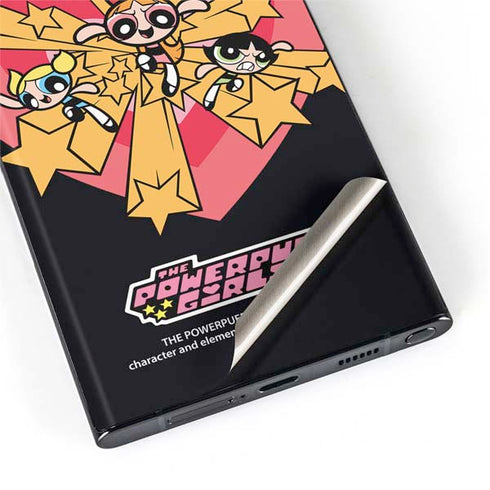 Cartoon Network Powerpuff Girls Gold Stars Galaxy S22 Ultra Skin