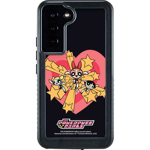 Cartoon Network Powerpuff Girls Gold Stars Galaxy S23 Plus Waterproof Case