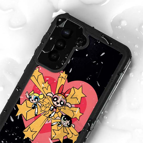 Cartoon Network Powerpuff Girls Gold Stars Galaxy S23 Waterproof Case