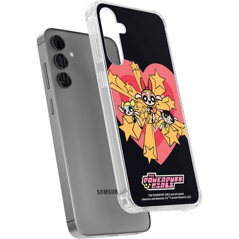 Cartoon Network Powerpuff Girls Gold Stars Galaxy S24 Plus Clear Case