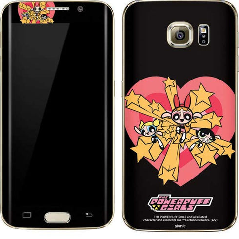 Cartoon Network Powerpuff Girls Gold Stars Galaxy S7 Edge Skin