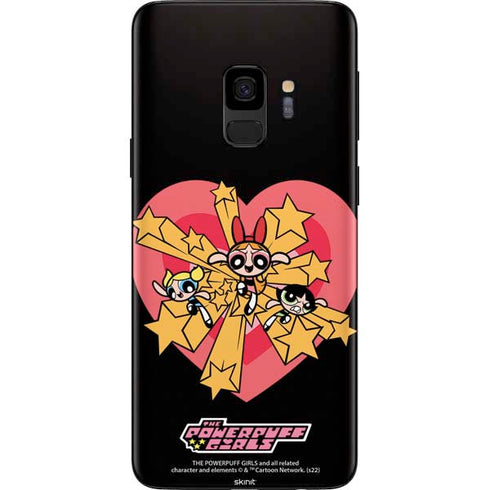 Cartoon Network Powerpuff Girls Gold Stars Galaxy S9 Skin