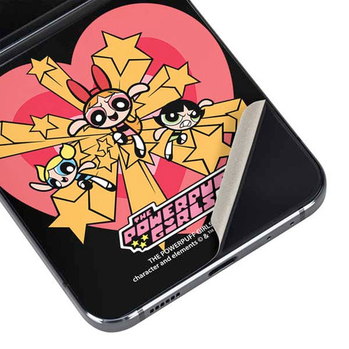 Cartoon Network Powerpuff Girls Gold Stars Galaxy Z Flip5 5G Skin