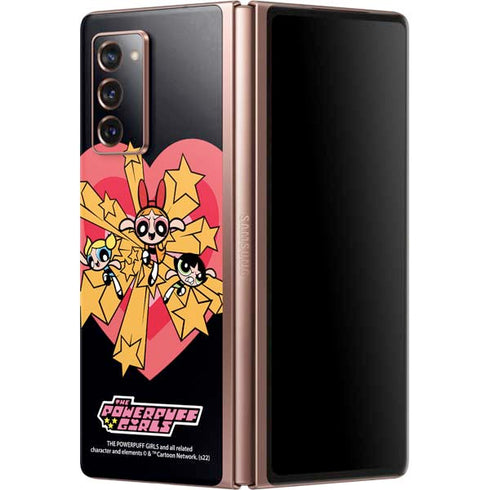 Cartoon Network Powerpuff Girls Gold Stars Galaxy Z Fold2 5G Skin